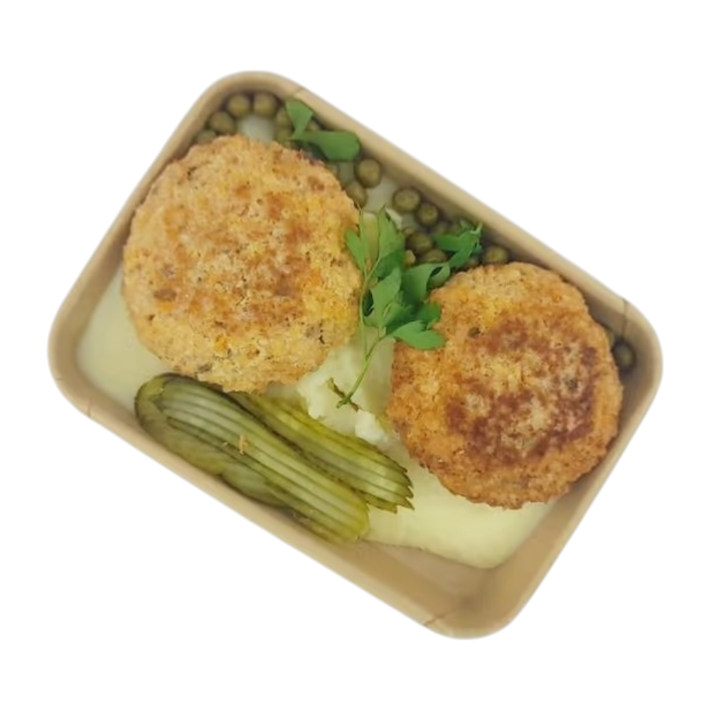Fish Cutlets With Mashed Potato